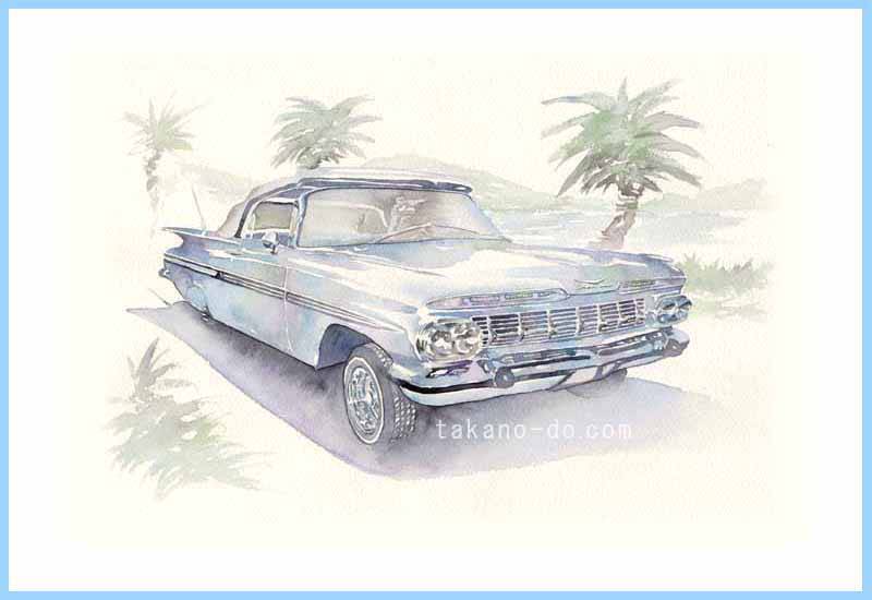 �Ԃ̐��ʉ�@No.006 �P�X�T�X�N���@CHEVROLET�@IMPARA�i�V�{���[�C���p���jBig