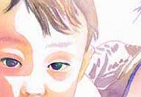 S-12 肖像画 似顔絵 赤ちゃん 子供 水彩画
